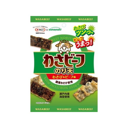 【単品5個セット】 マルエス わさビーフのり天 18g