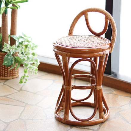 ラタン らくらくスツール 籐家具 雑貨 インテリア イス 椅子 背無し スツール 腰かけ チェア 脱衣所 洗面所 玄関 キッチン 台所