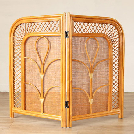 ラタン2枚折衝立 籐家具 衝立 ついたて スクリーン パーテーション 間仕切り 目隠し 仕切り 寝室 ダイニング