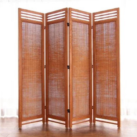 アジアン スクリーン 4連 PT(パイン) 籐家具 パーテーション 間仕切り 目隠し 仕切り 衝立 ついたて 寝室