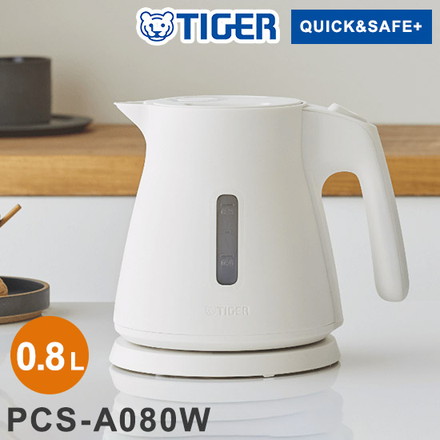タイガー 電気ケトル 0.8L ホワイト PCS-A080W