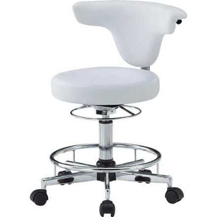 TRUSCO ワーキングチェア 380XH460ー590 アイボリ【TFDC-500 IV】(オフィス家具・作業用チェア)