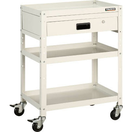 ＴＲＵＳＣＯ ラビットワゴン 600Ｘ400 引出1段付 Ｗ色【RBW-863V W】(ツールワゴン・ボルト式ワゴン)