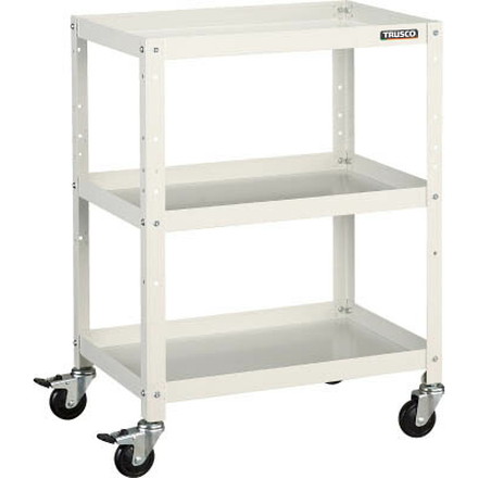 ＴＲＵＳＣＯ ラビットワゴン 600Ｘ400 ゴム車輪 Ｗ色【RBW-863 W】(ツールワゴン・ボルト式ワゴン)