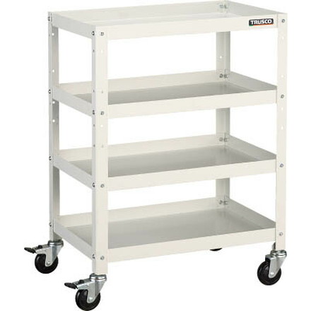 ＴＲＵＳＣＯ ラビットワゴン 600Ｘ400 ゴム車輪 Ｗ色【RBW-864 W】(ツールワゴン・ボルト式ワゴン)