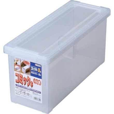 TENMA コミック本いれと庫 クリア 170×450×200 IRCOMIC