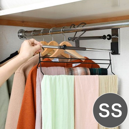 ハンガー 収納アップスライドハンガー SS ブラウン クローゼット収納 スライドハンガー 収納アップ クローゼット