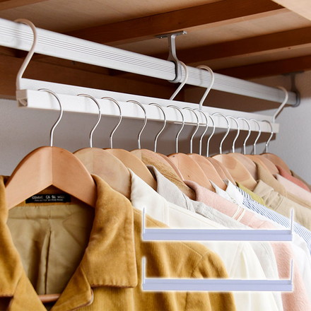 ハンガーラック ナナメ掛け用ハンガー 2個入り 日本製 衣類収納 収納 奥行き スリム 衣類ハンガー 省スペース