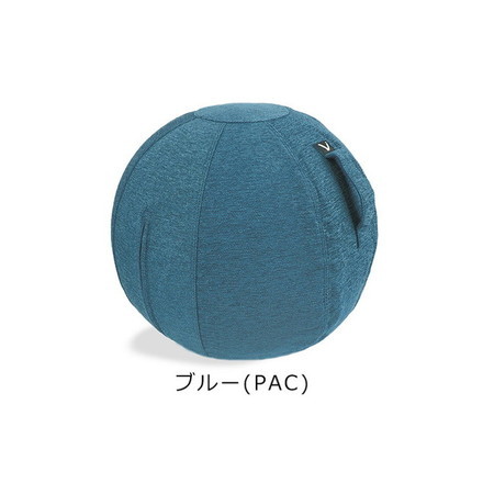 Vivora シーティングボール ルーノ シェニール バランスボール 65cm 取っ手付き ブルー