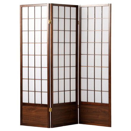 衝立 3連 完成品 高さ150 スクリーン 障子 屏風 ついたて 和風 茶色 パーティション パーテーション 個室