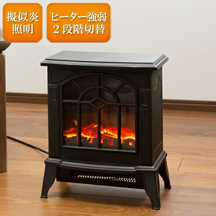 ベルソス 暖炉型ファンヒーター VS-HF6200BK｜永久不滅ポイント・UC