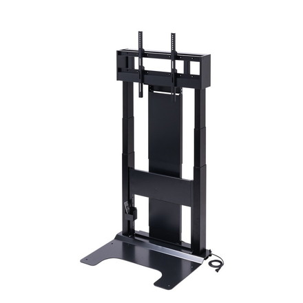 サンワサプライ 60型~86型対応 壁寄せ電動昇降ディスプレイスタンド(高位置仕様)
