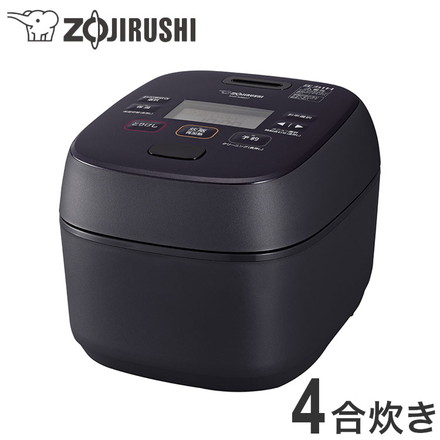 炊飯器 4合 象印 4合炊き ZOJIRUSHI 圧力IH炊飯ジャー 極め炊き 豪熱大火力 スレートブラック NW-MB07-BZ 象印マホービン 鉄器コート黒まる厚釜