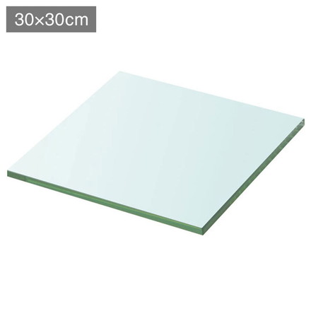 vidaXL 棚板 ガラス製 透明 30x30cm家具棚壁面収納棚・壁面ラック