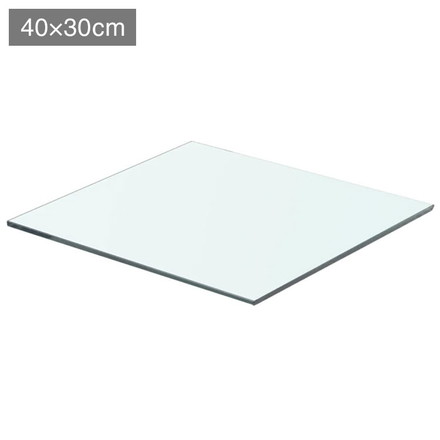 vidaXL 棚板 ガラス製 透明 40x30cm家具棚壁面収納棚・壁面ラック