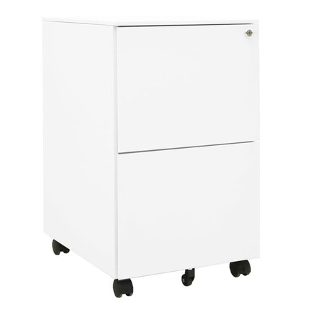 vidaXL モバイル ファイルキャビネット ホワイト 39x45x67 cm