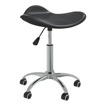 vidaXL 回転ダイニングチェア 合成皮革製 ブラック家具チェアキッチン・ダイニングルームチェア