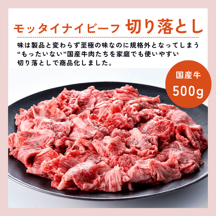 訳あり 【予約商品：12月9日以降順次発送】 国産牛 500g モッタイナイビーフ 切り落とし