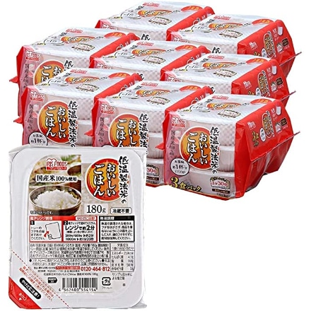 アイリスフーズ 低温製法米のおいしいごはん 180g×24食パック（3食パック×8袋）