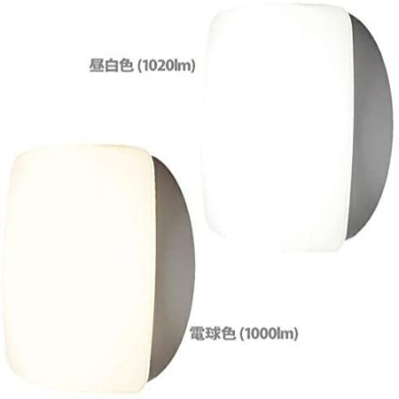 アイリスオーヤマ ポーチ・浴室灯 角型 シルバー IRCL10N-SQPLS-BS 昼白色(1020lm) ※他色・他各種あり
