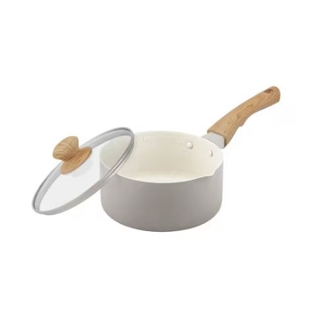 アイリスオーヤマ ナチュかる片手なべ18cm IH・ガス火対応 NTL-P18 パールグレー×アイボリー