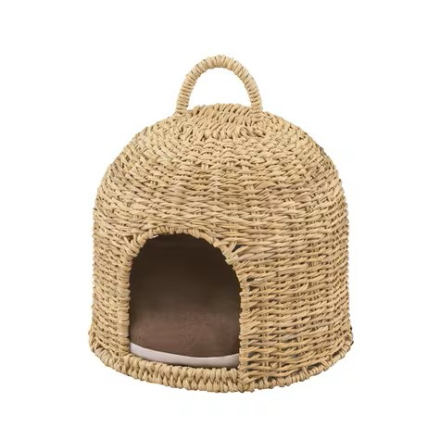 アイリスオーヤマ ラタン調ペットハウス ドーム PHR-D3530 ナチュラル