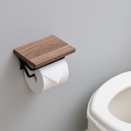 YAMAZEN ペーパーホルダー シングル RPH-S(DBR3/MBK) ダークブラウン