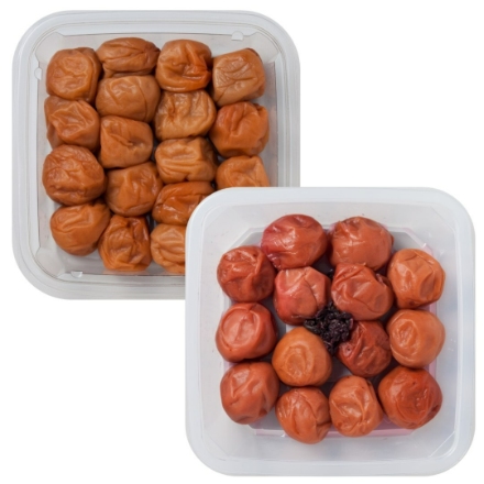 華やか彩り梅セット ～はちみつ＆しそ梅～ 400g×2(はちみつ梅：塩分8%・しそ梅：塩分8%)