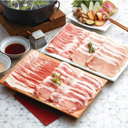 九州産 おいも豚と黒豚のしゃぶしゃぶ肉