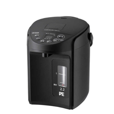 電気ポット タイガー魔法瓶 とく子さん 2.2L 蒸気セーブ機能つき PIQ-G220KC クールブラック