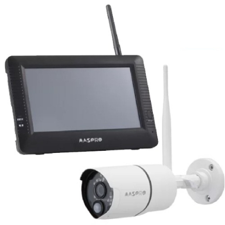 防犯グッズ モニターとワイヤレスカメラ マスプロ WC3A7M