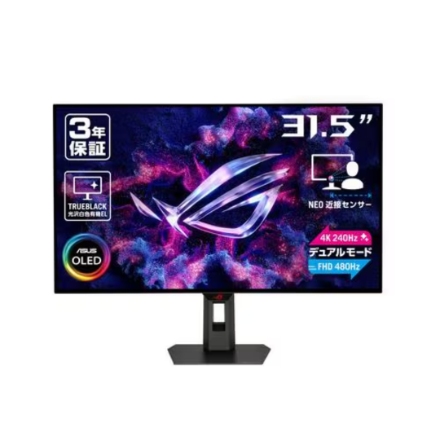 ゲーミングモニター ASUS 31.5型有機EL 4K WOLEDパネル採用 0.03ms(GTG) XG32UCWMG ブラック系