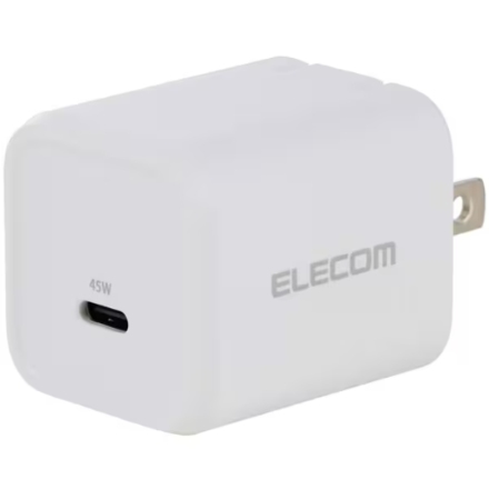 充電器 エレコム USB Power Delivery 45W AC充電器(C×1) MPA-AC12245WH ホワイト