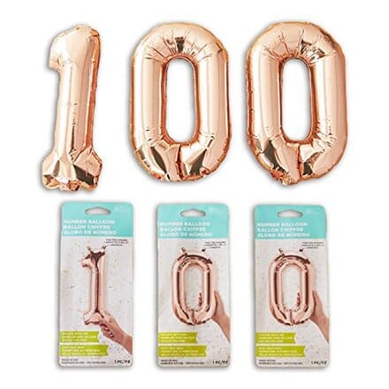 100日バルーン （ローズゴールド）