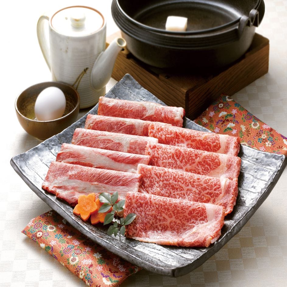 米沢牛 秀屋 5等級 すきやき肉 リブロース肉 肩ロース肉 各300g