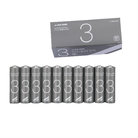 アズワン アルカリ乾電池 単3 40本パック (4-4953-02)