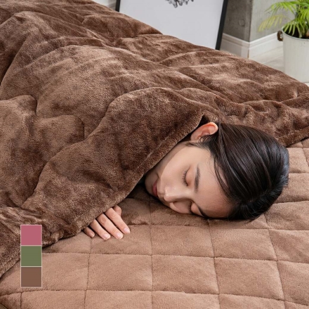 ファミラ 5層構造トリプルウォームぽかぽか 毛布布団セット 掛布団+敷パット シングル ピンク