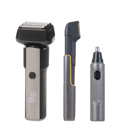 ファミラ ターボ付き5枚刃シェーバーDX クイックチタントリマーDX ノーズトリマー付き シェーバー メンズ 電気シェーバー トリマーセット 電動 髭剃り ひげそり 回転数切替 首振り