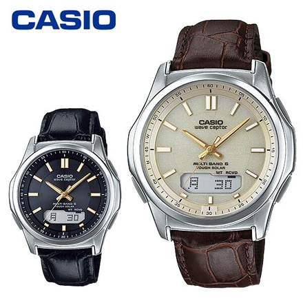 CASIO 紳士用 ソーラー電波ウォッチ 茶 WVA-M630L