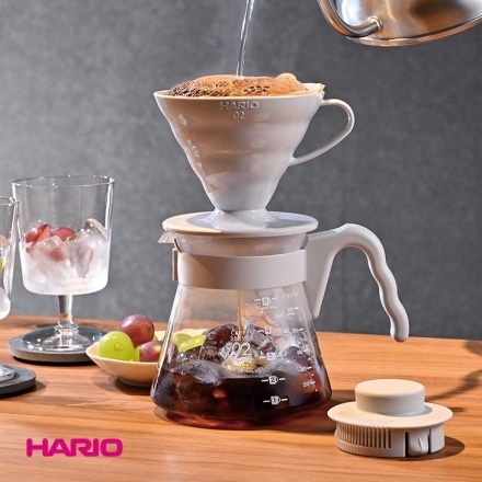 HARIO V60コーヒーサーバー02セット VCSD-02-PGR ペールグレー V60ドリッパー サーバー ペーパー40枚 計量スプーン