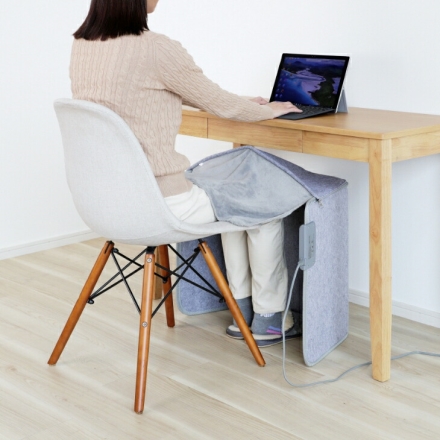 折りたたみ遠赤外線パネルヒーター 毛布付き