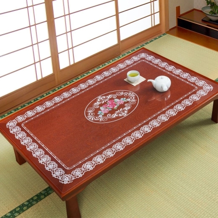 花柄透明テーブルマット 70×120cm