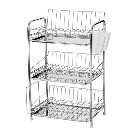 ステンレス製3段式水切りバスケット スリム HC-639