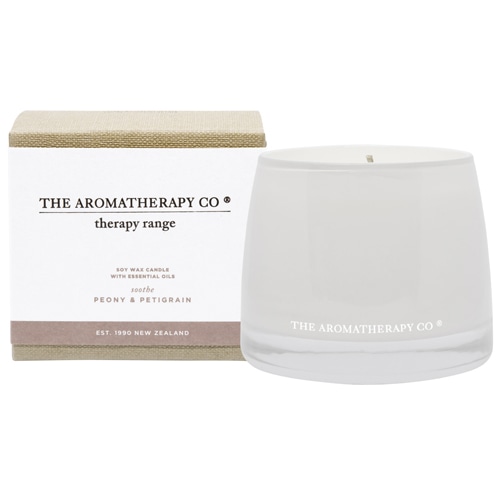 Therapy Range Essential Oil Soy Wax Candleエッセンシャルオイル ソイワックスキャンドル Peony & Petitgrain ピオニー&プチグレン Soothe スーズ なだめる