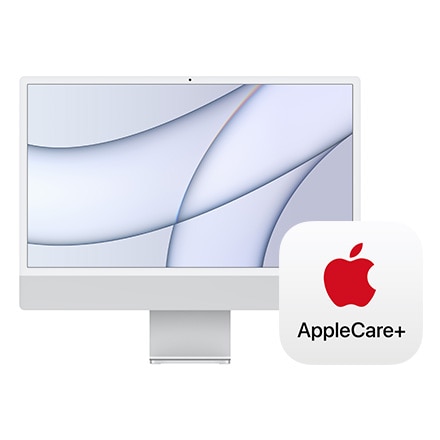 Apple iMac 24インチ 256GB Retina 4.5Kディスプレイモデル 8コアCPUと8コアGPUを搭載したApple M1チップ - シルバー with AppleCare+ ※他色あり
