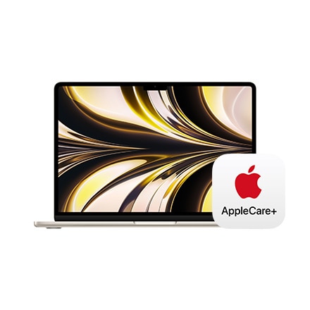 Apple MacBook Air 13インチ 256GB SSD 8コアCPUと8コアGPUを搭載したApple M2チップ - スターライト with AppleCare+