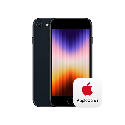 Apple iPhone SE 第3世代 SIMフリー 128GB ミッドナイト with AppleCare+ ※他色あり