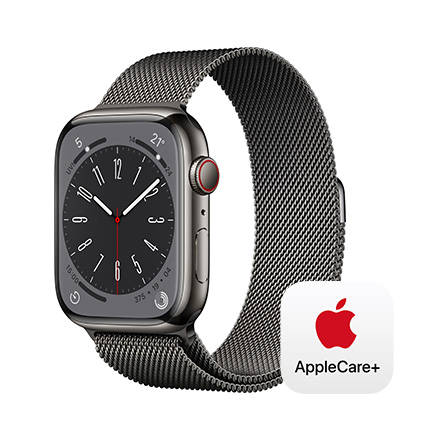 Apple Watch Series8（GPS+Cellularモデル）- 45mmグラファイトステンレススチールケースとグラファイトミラネーゼループ  withAppleCare+