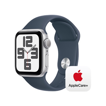 Apple Watch SE 第2世代 （GPSモデル）- 40mmミッドナイトアルミニウムケースとミッドナイトスポーツバンド - S/M with  AppleCare+