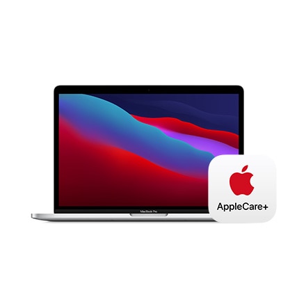 Apple MacBook Pro 13インチ 512GB SSD 8コアCPUと8コアGPUを搭載したApple M1チップ - シルバー with AppleCare+ ※他色あり